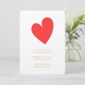 Valentinstag Herz Einladung (Stehend Vorderseite)