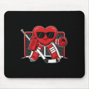 Valentinstag Herz Eishockey Torwart Männer Jungen Mousepad