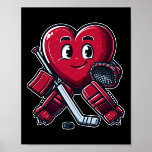 Valentinstag Herz Eishockey Torwart  Poster