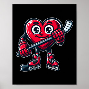 Valentinstag Herz Eishockeyspieler Sport  Poster