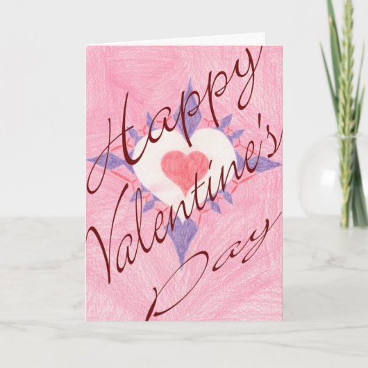 Valentinstag Herz Feiertagskarte (Vorderseite)