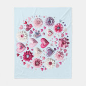 Valentinstag-Herz Fleecedecke (Vorderseite)