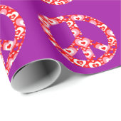 Valentinstag-Herz-Friedenszeichen-Packpapier Geschenkpapier (Rolleneckpunkt)