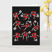 Valentinstag Herz Fußballspieler Lustiger Junge Mä Karte (Gelbe Blume)