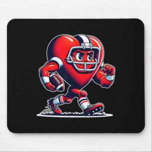 Valentinstag Herz Fußballspieler Retro-Stil Mousepad