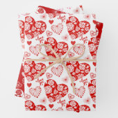 Valentinstag Herz Geschenkpapier Set (Beispiel)