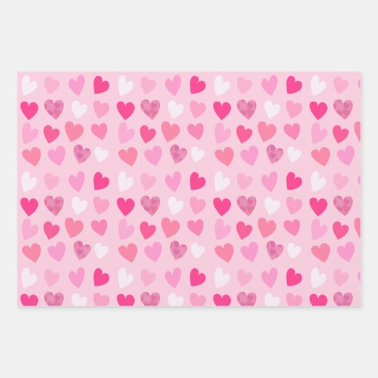 Valentinstag Herz Geschenkpapier Set (Vorderseite 3)
