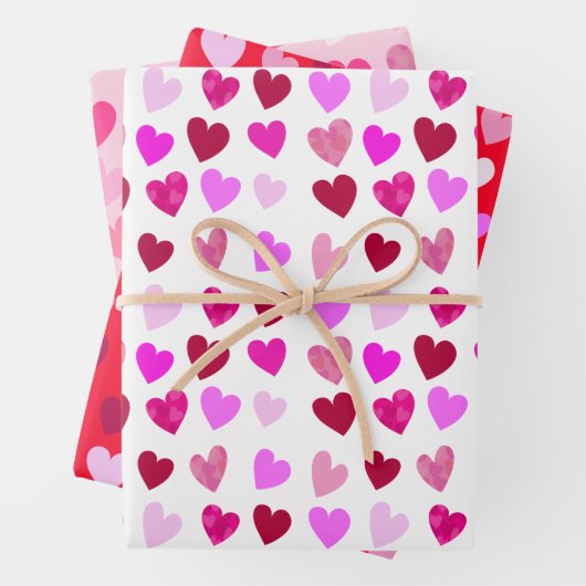 Valentinstag Herz Geschenkpapier Set (Beispiel)