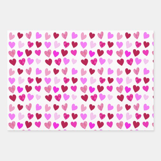 Valentinstag Herz Geschenkpapier Set (Vorderseite)