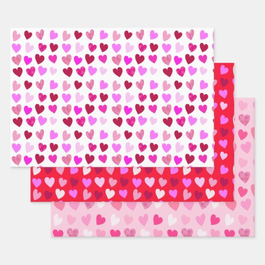 Valentinstag Herz Geschenkpapier Set (Set)