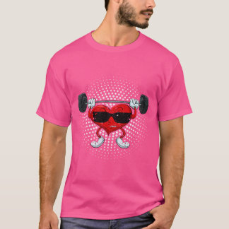 Valentinstag Herz Gewichtheben Lustig Deadlift  T-Shirt