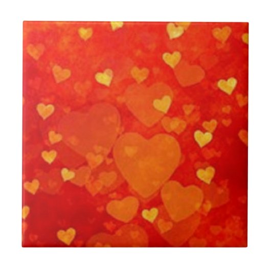 Valentinstag-Herz-Grafikdesign Fliese (Vorderseite)