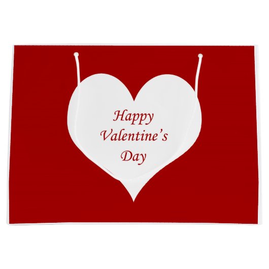 Valentinstag Herz Große Geschenktüte (Vorderseite)