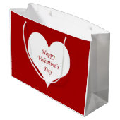 Valentinstag Herz Große Geschenktüte (Rückseite Schrägansicht)