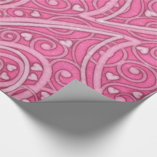 Valentinstag Herz-Herz 2 Geschenkpapier (Ecke)