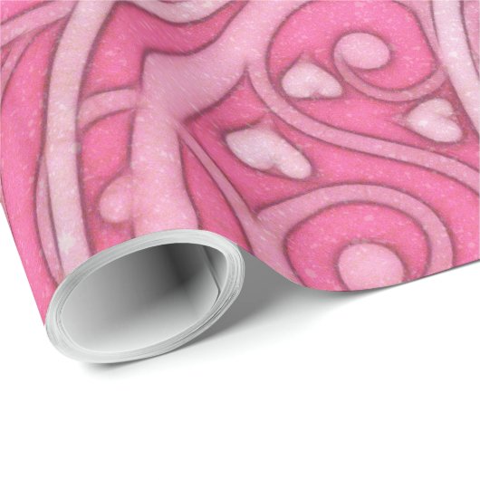 Valentinstag Herz-Herz 2 Geschenkpapier (Rolleneckpunkt)