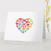 Valentinstag Herz Herz Gefärbte Krawatte Karte (Gelbe Blume)