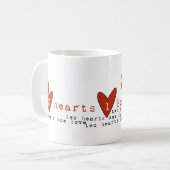 Valentinstag-Herz Kaffeetasse (Vorderseite Links)