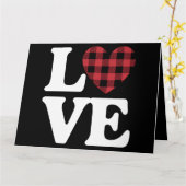 Valentinstag Herz Karierte Liebe Karte (Gelbe Blume)