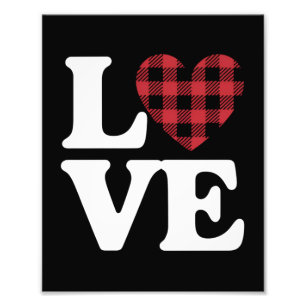 Valentinstag Herz Karo Liebe  Fotodruck
