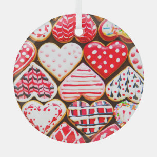 Valentinstag-Herz-Kekse: Selbstgemachte Liebe. Ornament Aus Glas