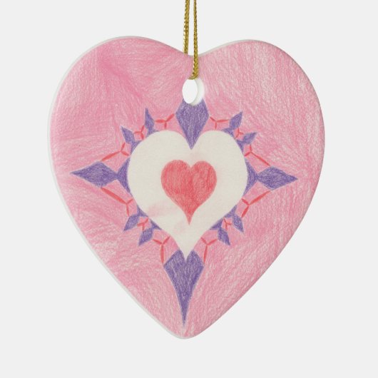 Valentinstag Herz Keramik Ornament (Rechts)