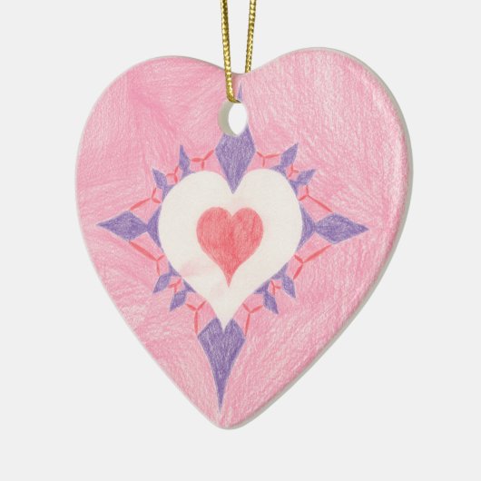 Valentinstag Herz Keramik Ornament (Links)