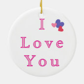 Valentinstag Herz Keramik Ornament (Hinten)