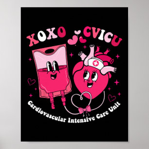 Valentinstag Herz-Kreislauf-Intensivstation Poster