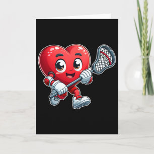 Valentinstag Herz Lacrosse Team Spieler Sport Karte