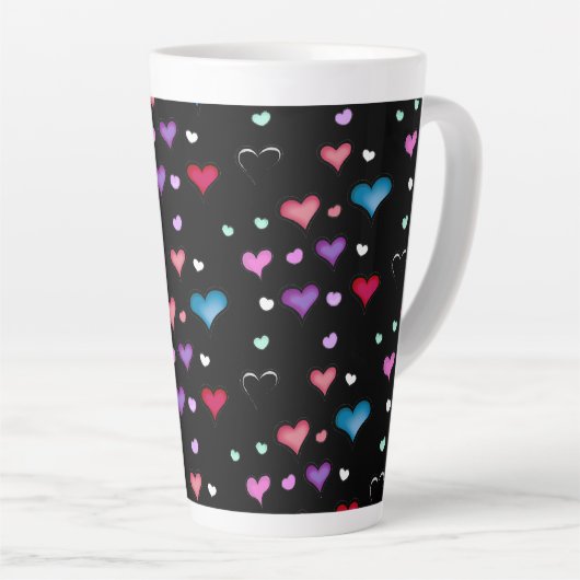 Valentinstag Herz Latte Tasse (Rechte Ecke)