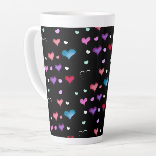 Valentinstag Herz Latte Tasse (Linke Ecke)