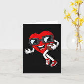 Valentinstag Herz läuft mit Fußballspielen Karte (Gelbe Blume)