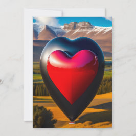 Valentinstag Herz leuchtend hell Personalisiert I Einladung