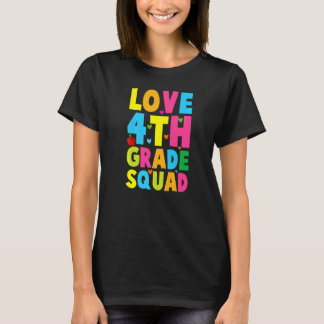 Valentinstag Herz Liebe 4. Klasse Squad-Kostüm T-Shirt