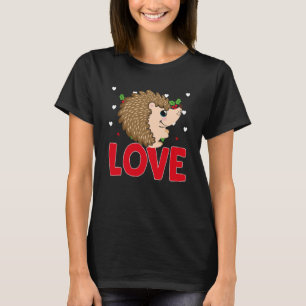 Valentinstag Herz Liebe Igel Tiere Frauen T-Shirt