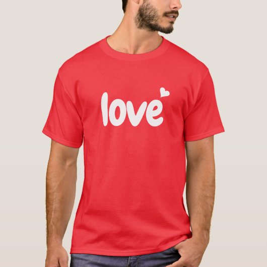 Valentinstag Herz Liebe T-Shirt (Vorderseite)