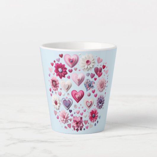Valentinstag-Herz Milchtasse (Vorderseite)