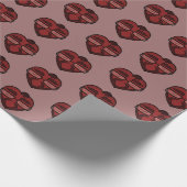Valentinstag Herz mit Bartverpackungspapier Geschenkpapier (Ecke)