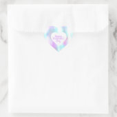 Valentinstag Herz Muster Hologramm Pastel Herz-Aufkleber (Tasche)