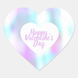 Valentinstag Herz Muster Hologramm Pastel Herz-Aufkleber