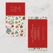 Valentinstag Herz-Muster-Vorlage Visitenkarte (Vorne/Hinten)