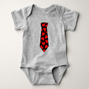 Valentinstag Herz Necktie Baby Strampler