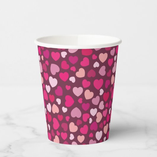 Valentinstag Herz Pappbecher (Links)