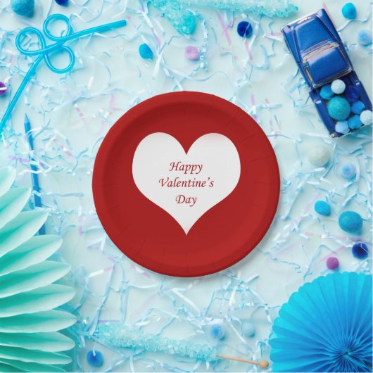 Valentinstag Herz Pappteller (Party)