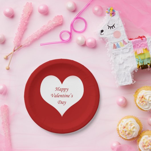 Valentinstag Herz Pappteller (Party)