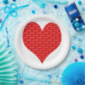 Valentinstag Herz Pappteller (Party)