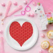 Valentinstag Herz Pappteller (Party)