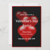 Valentinstag Herz Party Einladung (Vorderseite)