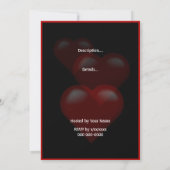 Valentinstag Herz Party Einladung (Rückseite)